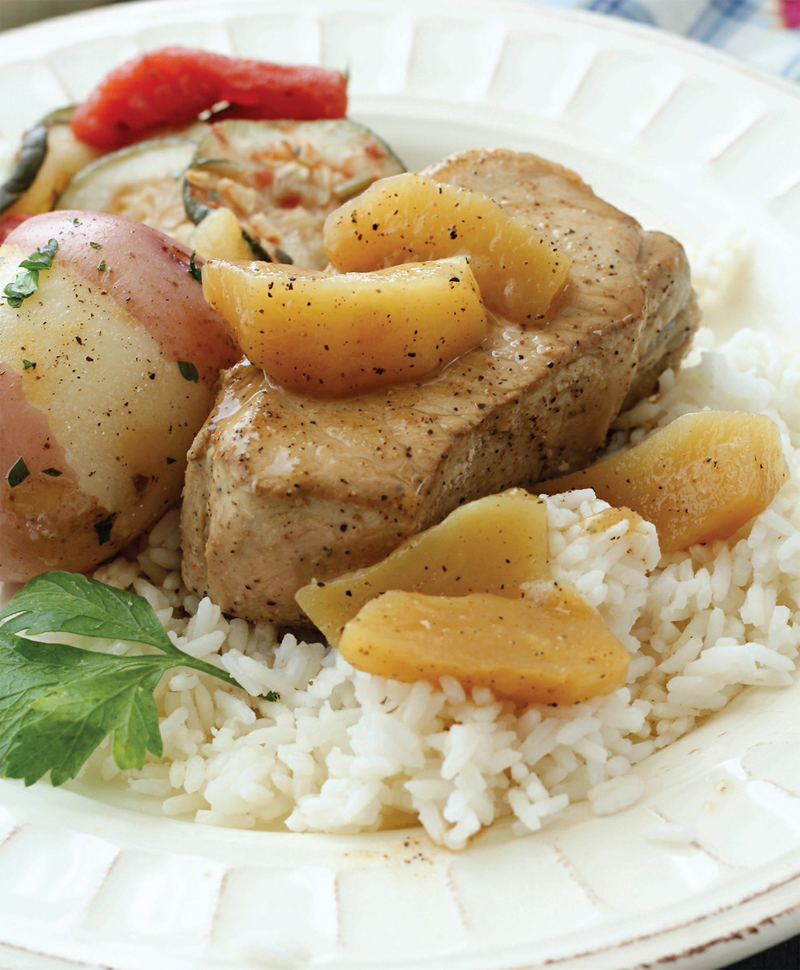 Pan-Fried Pork Chops with Apple Slices