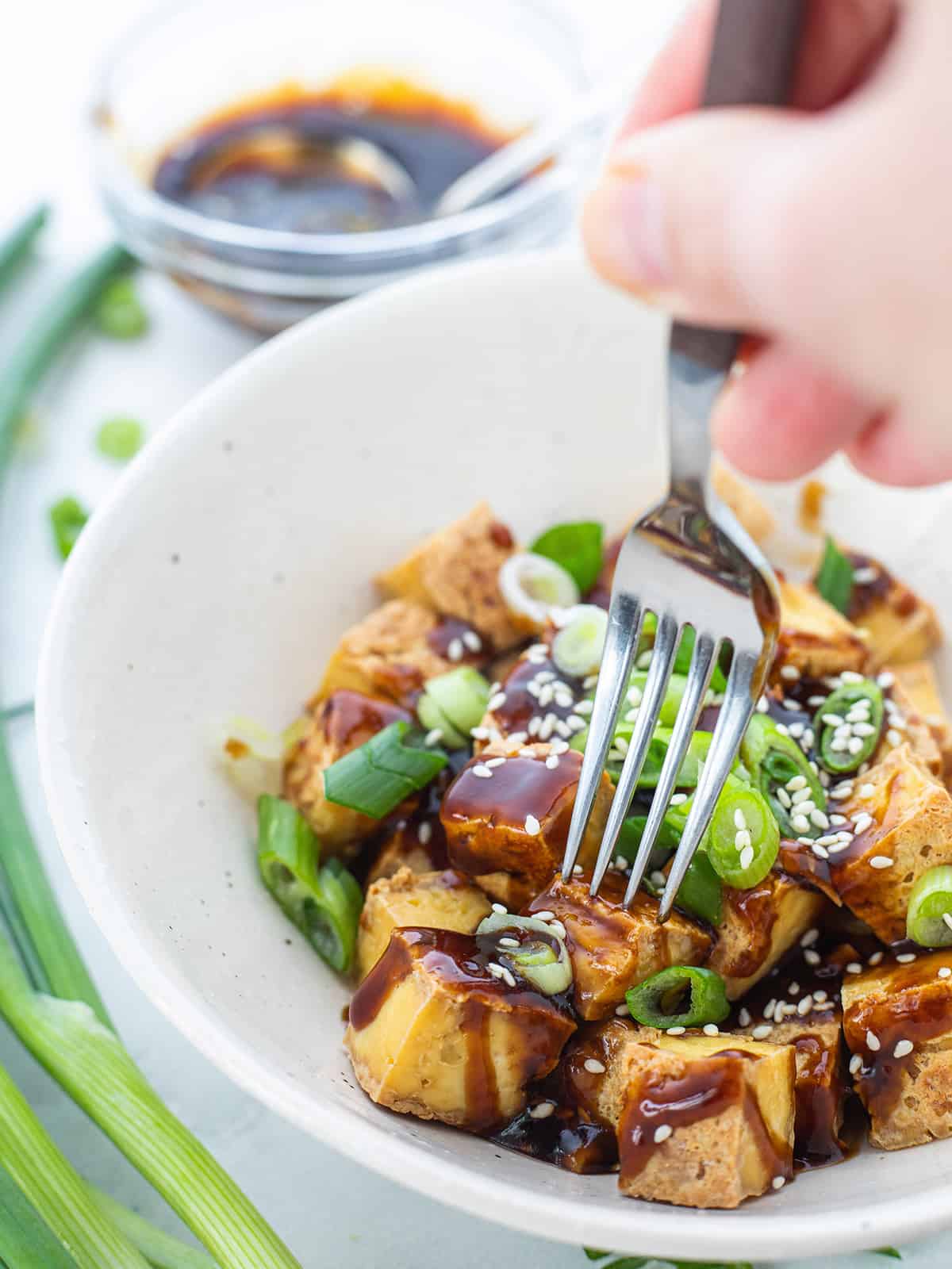 Crispy Pan-Seared Tofu with Ginger-Soy Glaze
