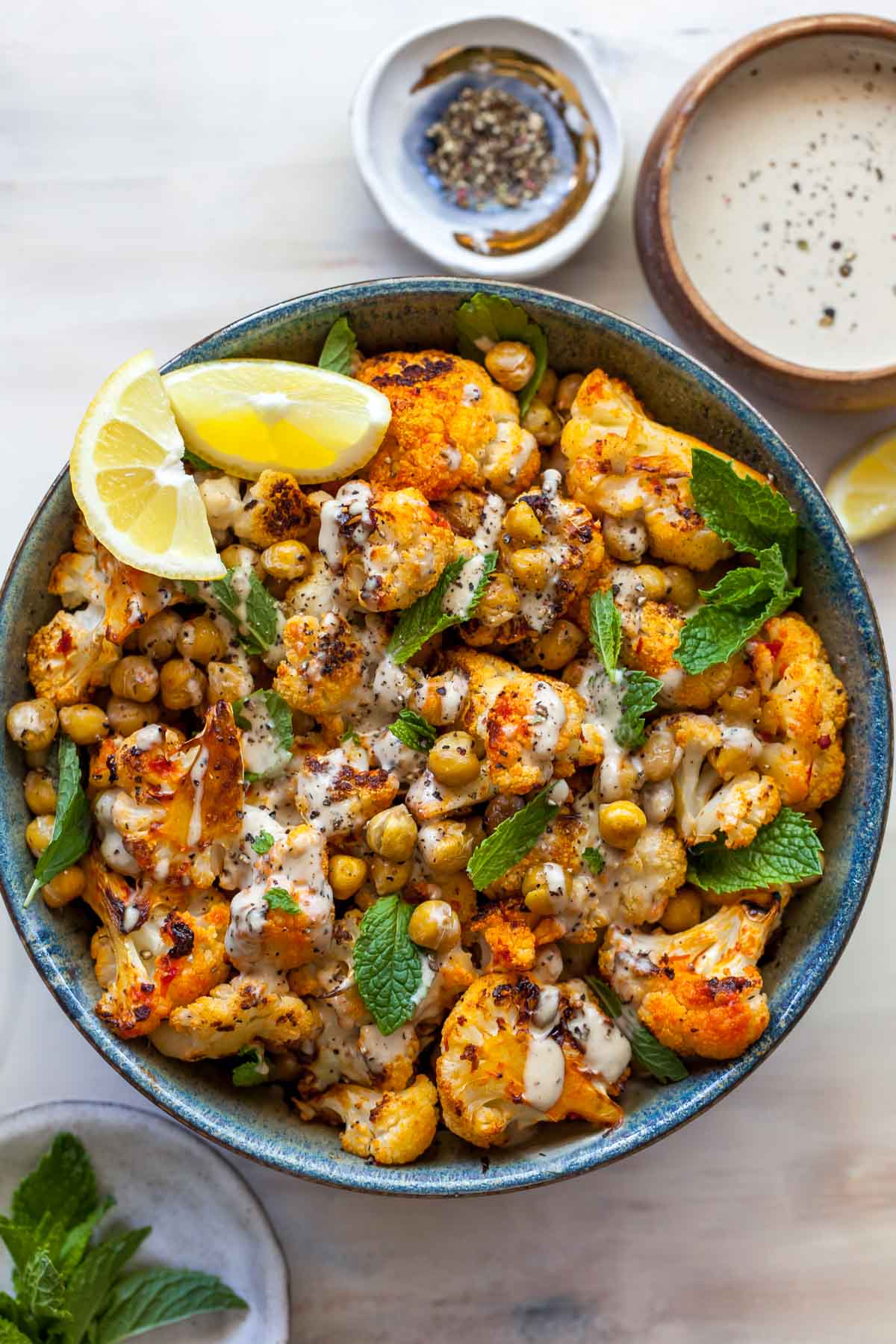 Harissa-Roasted Cauliflower with Chickpeas