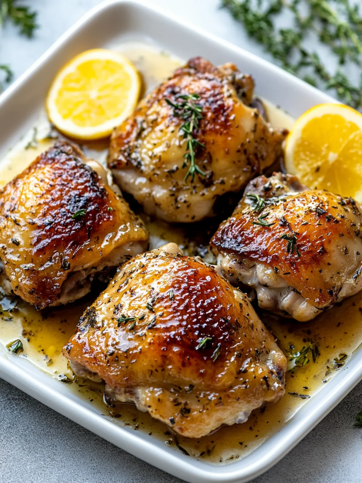 Herb-Roasted Chicken Thighs with Maple-Dijon Glaze