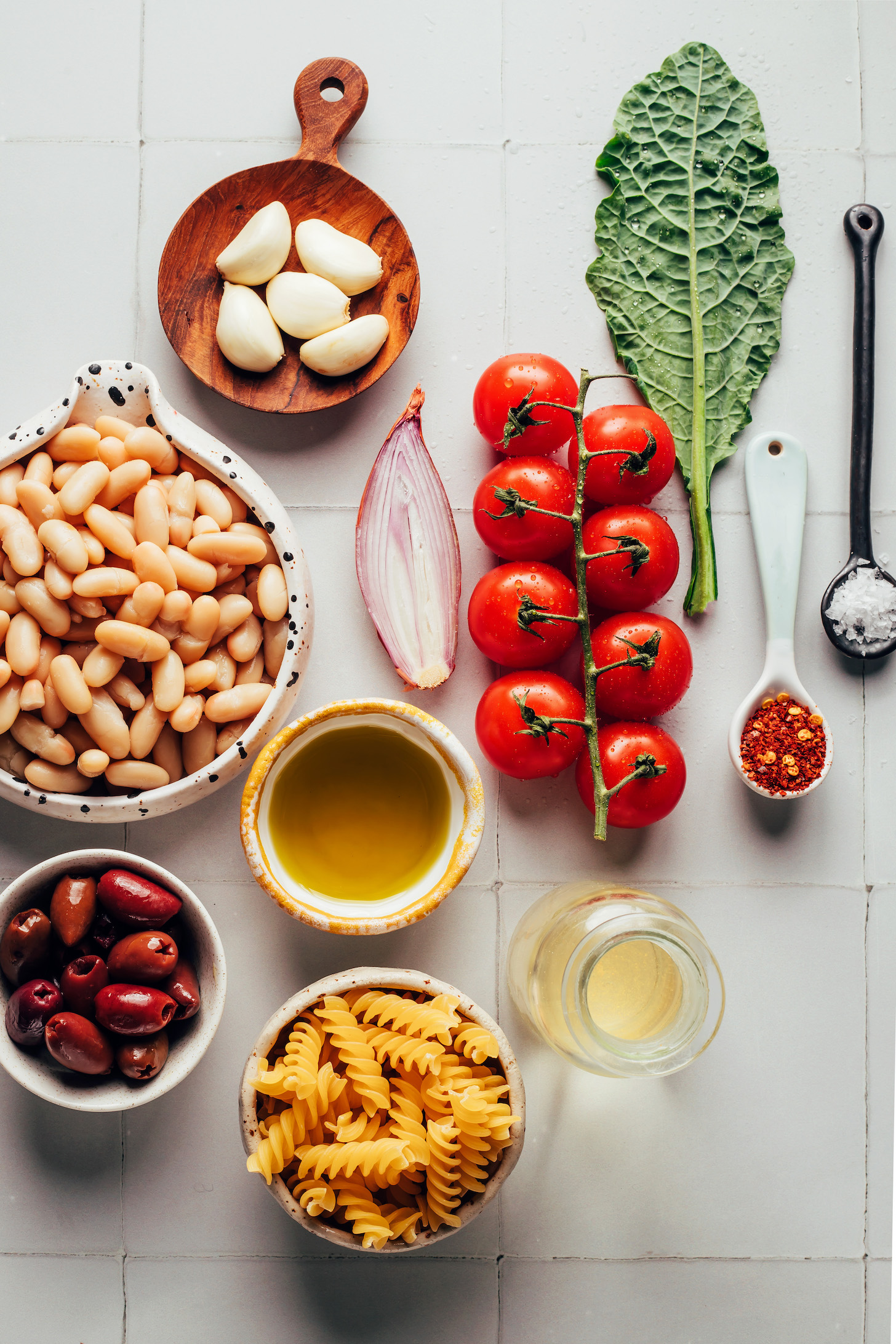 One-Pot White Bean Pasta with Lemon and Cherry Tomatoes