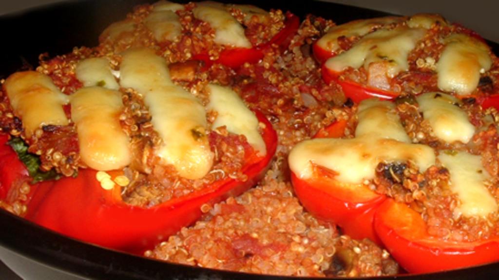 Ring-Alarm Quinoa-Stuffed Bell Peppers