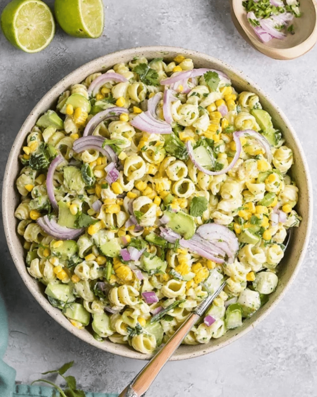 Band-Style Pasta Salad with Lemon-Cilantro Dressing