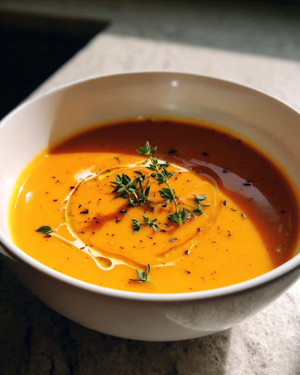 Slow-Simmered Butternut Squash Soup with Thyme
