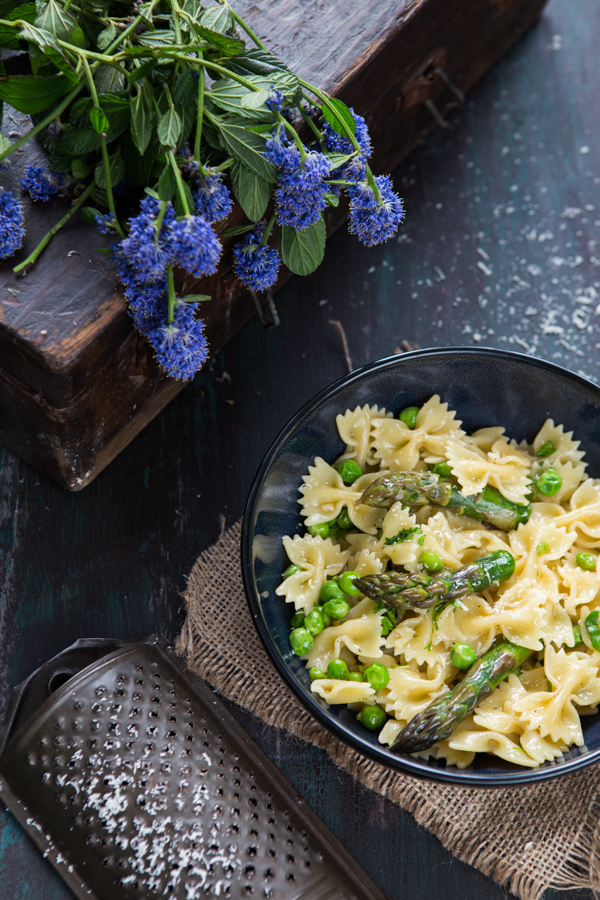 Herb-Infused Farfalle with Pea and Asparagus