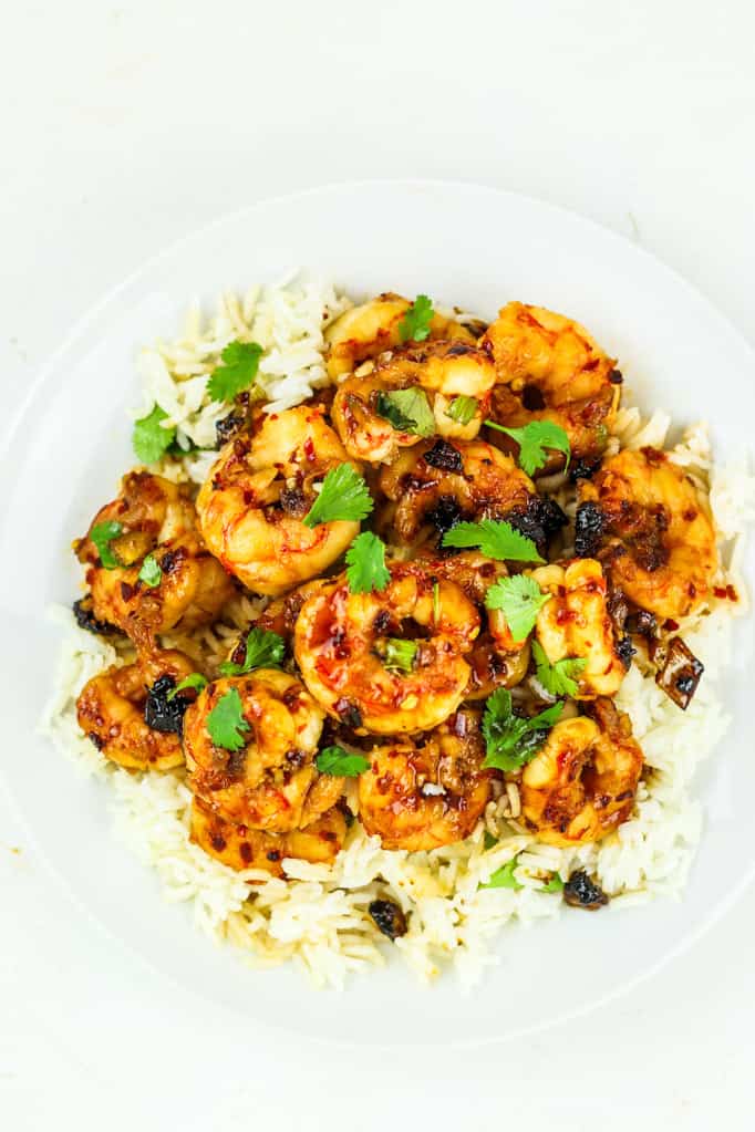 Steamed Shrimp with Fresh Ginger and Garlic