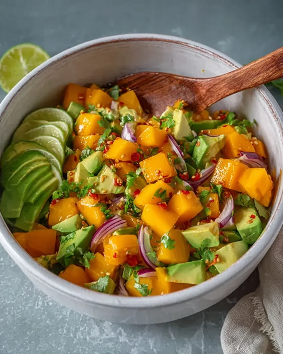 Shiso and Mango Salad with Citrus Dressing