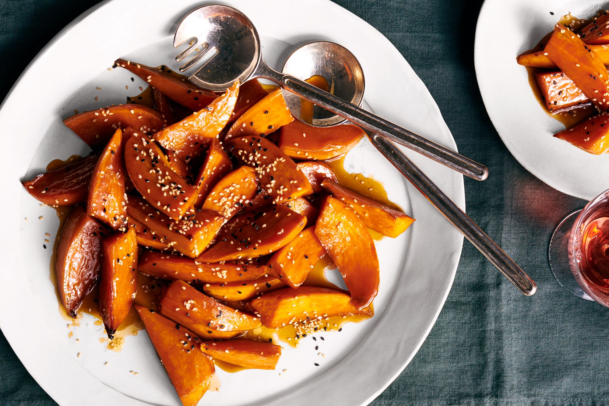 Savory-Sweet Glazed Sweet Potatoes with Sesame
