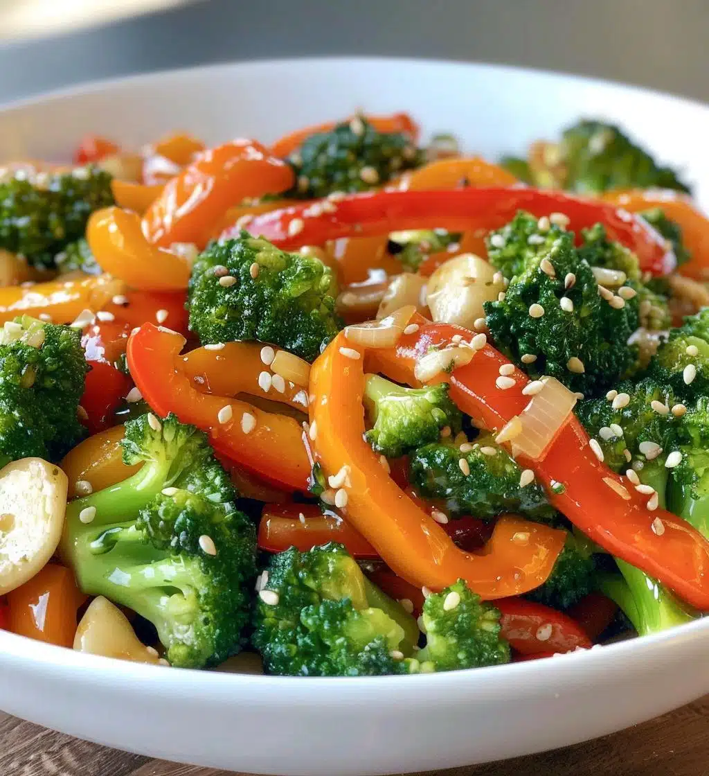Stir-Fried Rainbow Vegetables with Ginger-Soy Sauce