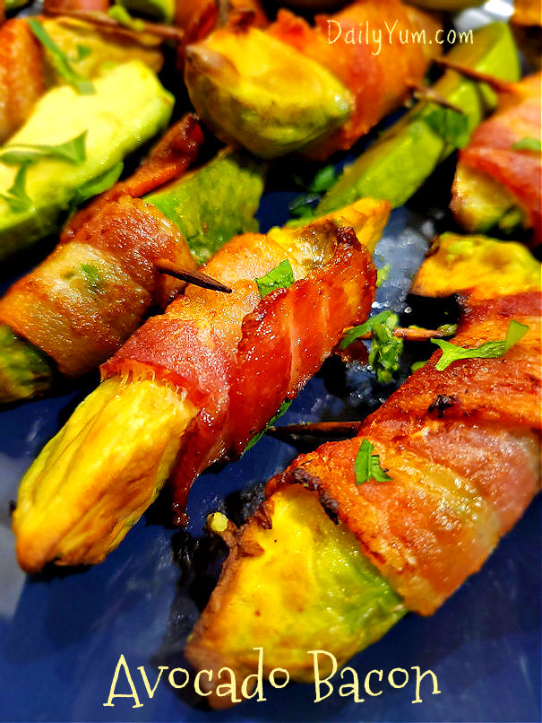 Bacon-Wrapped Avocado with Garlic Oil