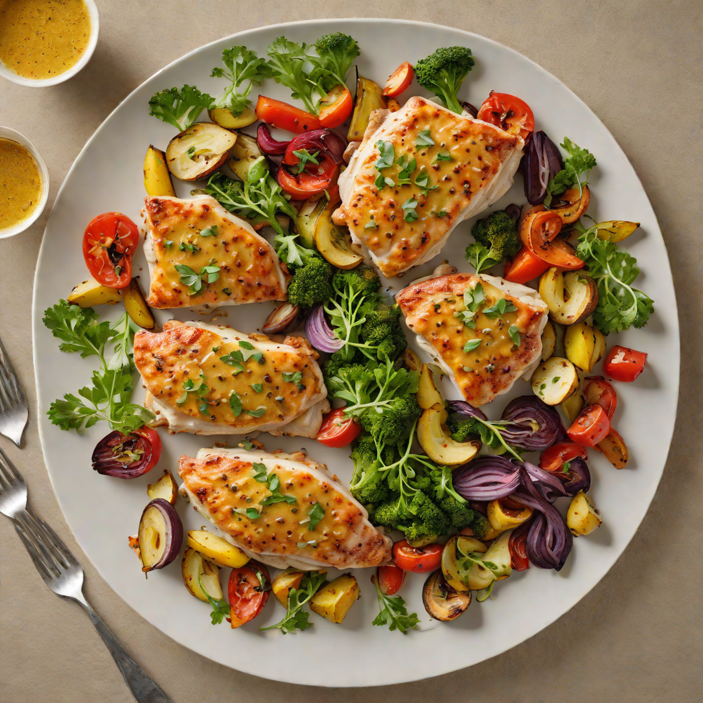 Sheet Pan Maple-Mustard Chicken with Roasted Vegetables