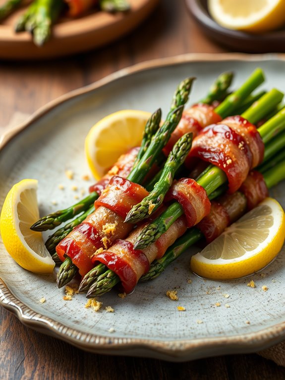 Bacon-Wrapped Asparagus with Lemon Zest