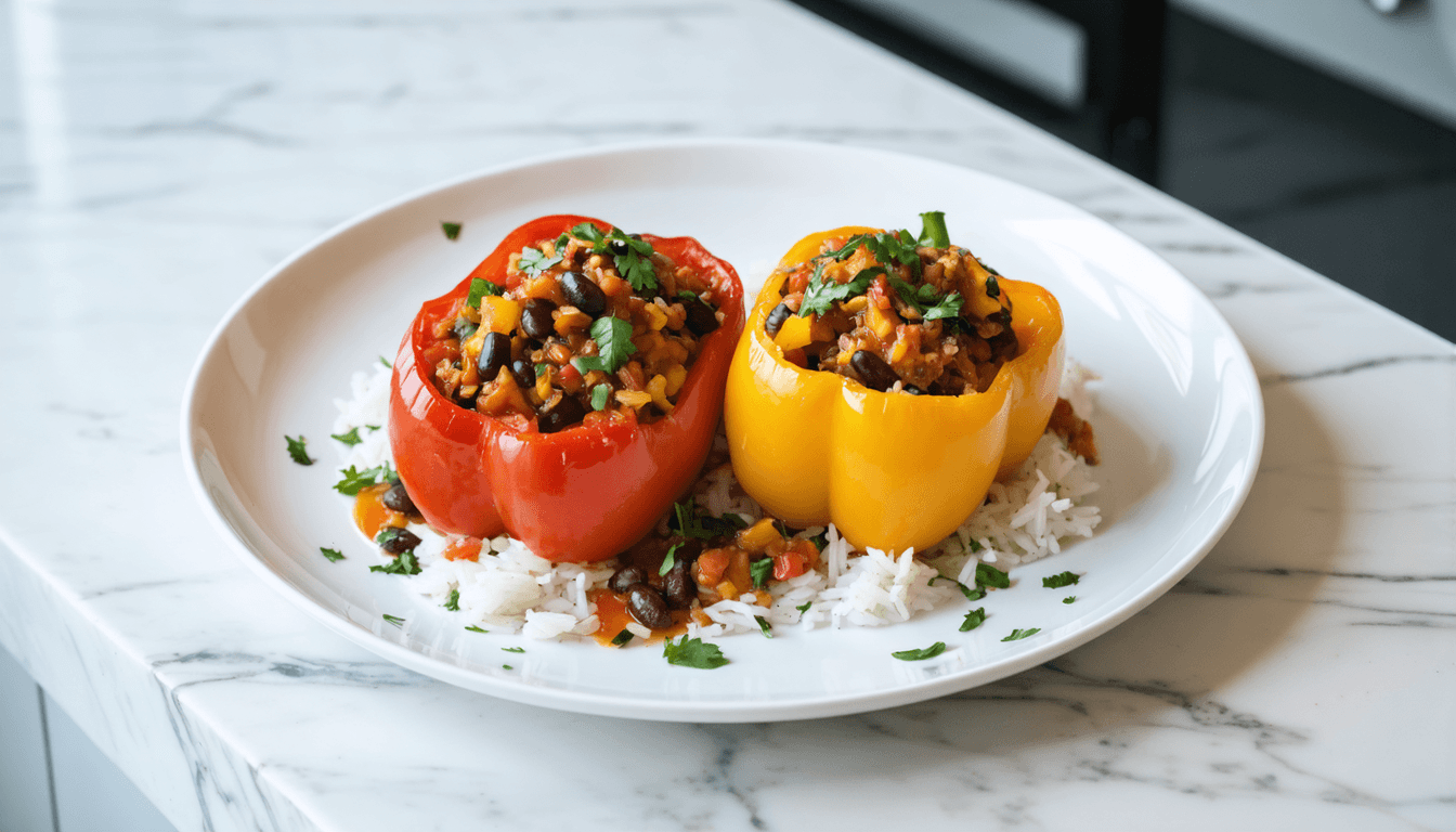 Herb-Rice Stuffed Bell Peppers