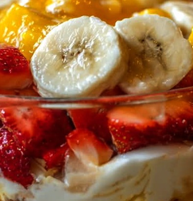Layered Fruit and Honey-Lime Yogurt Parfait
