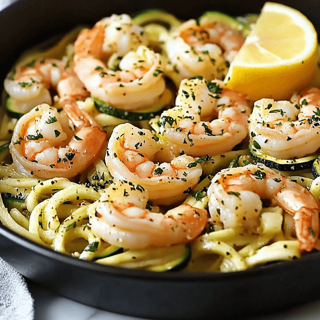 One-Pan Lemon Garlic Shrimp with Zucchini