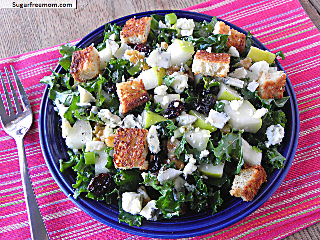 Kale and Pear Salad with Lemon Vinaigrette