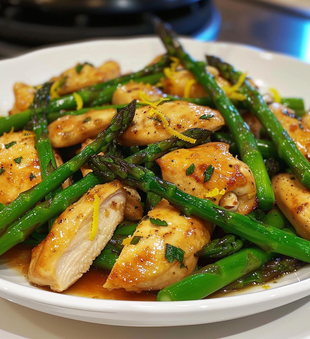 Lemon-Garlic Chicken and Asparagus Skillet