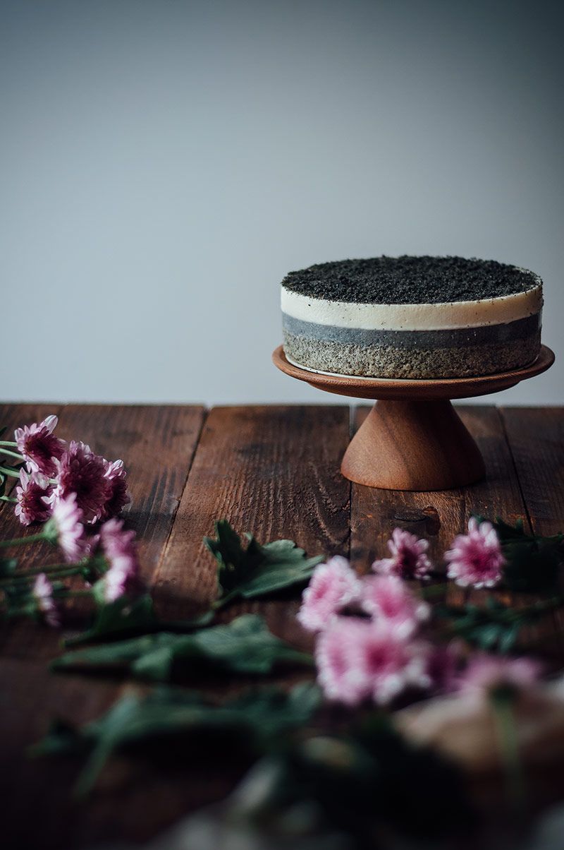 Black Sesame Mousse with White Chocolate Ganache