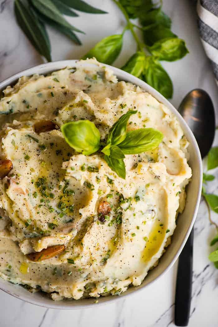 Herb-Roasted Garlic Mashed Potatoes