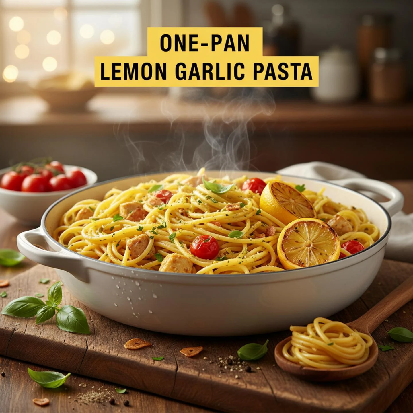 One-Pan Lemon Pasta with Vegetables