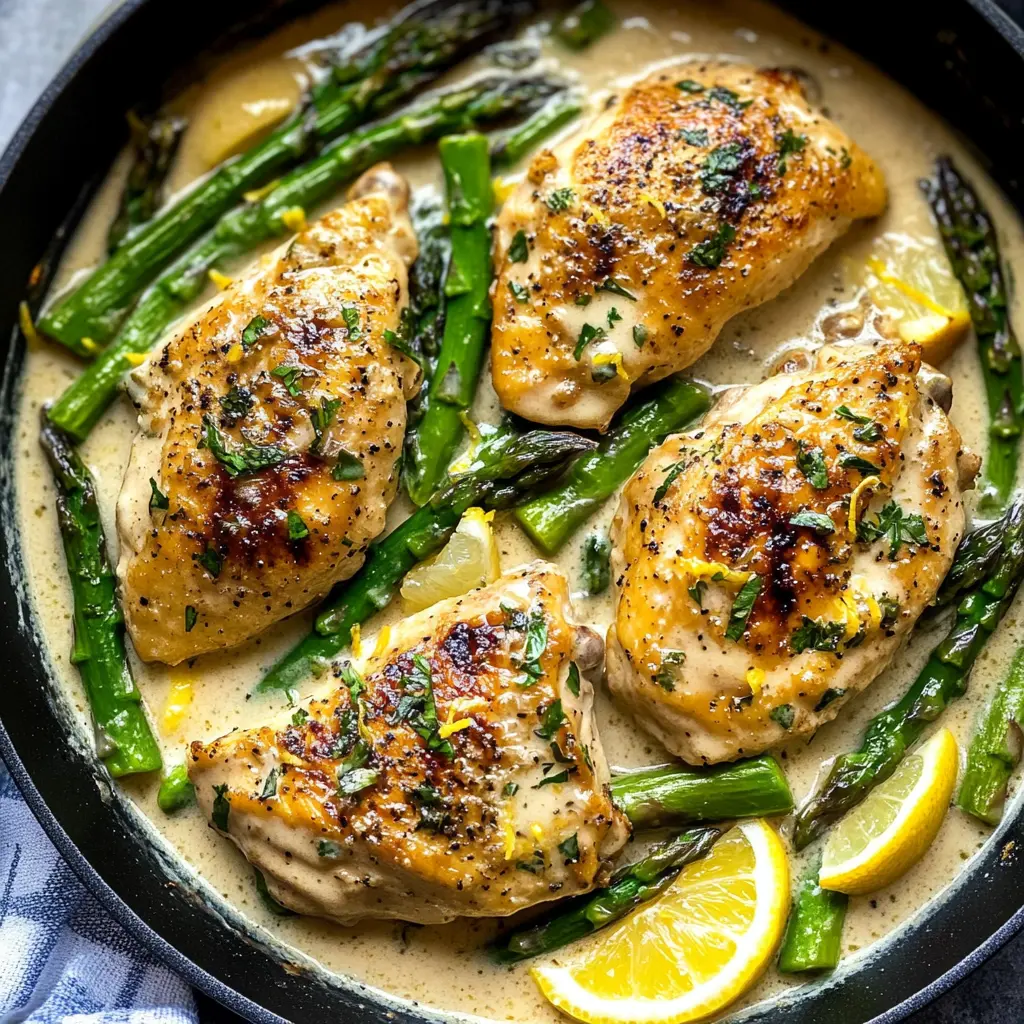 Savory Lemon Chicken with Roasted Asparagus