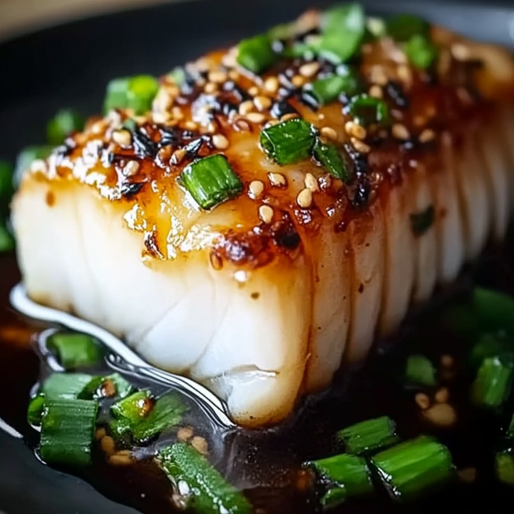 Steamed Cod with Pickled Chili and Ginger