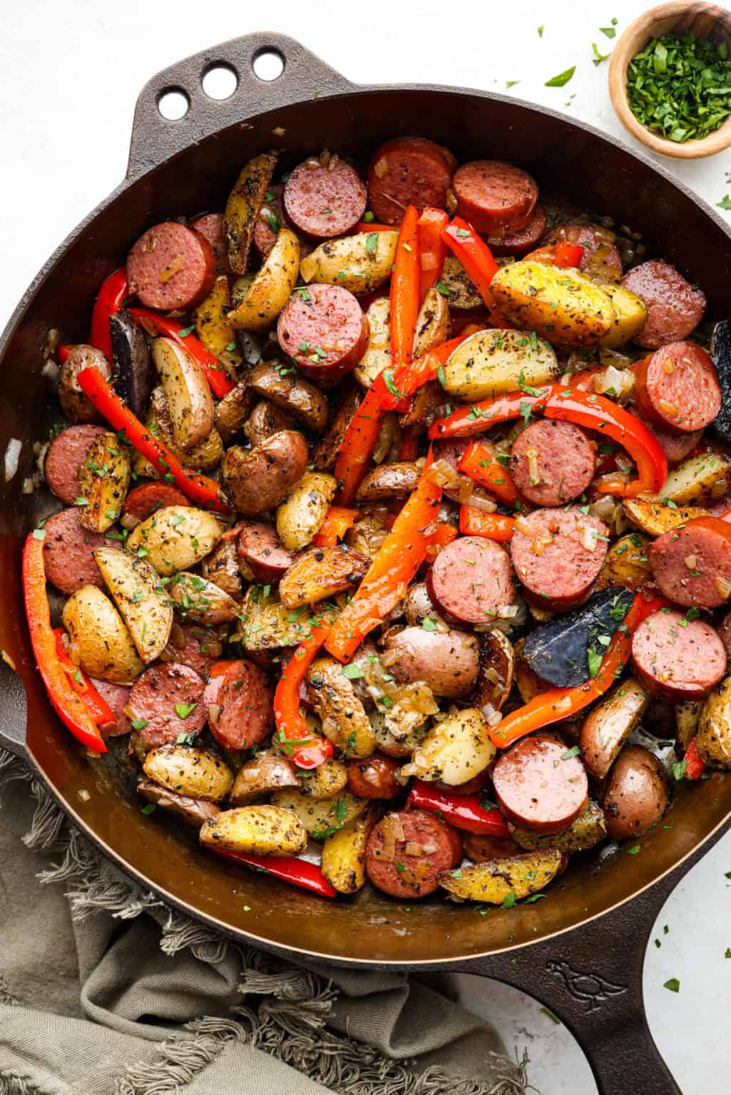 Roasted Vegetable and Sausage Skillet