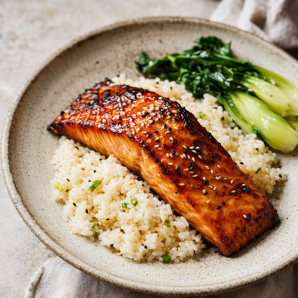 Authentic Miso-Glazed Salmon with Sesame Rice