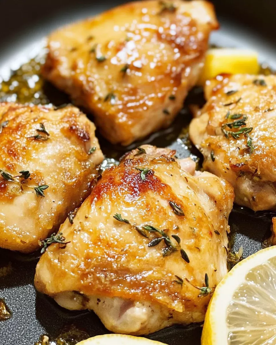 Sear-and-Steep Chicken Thighs with Lemon and Thyme