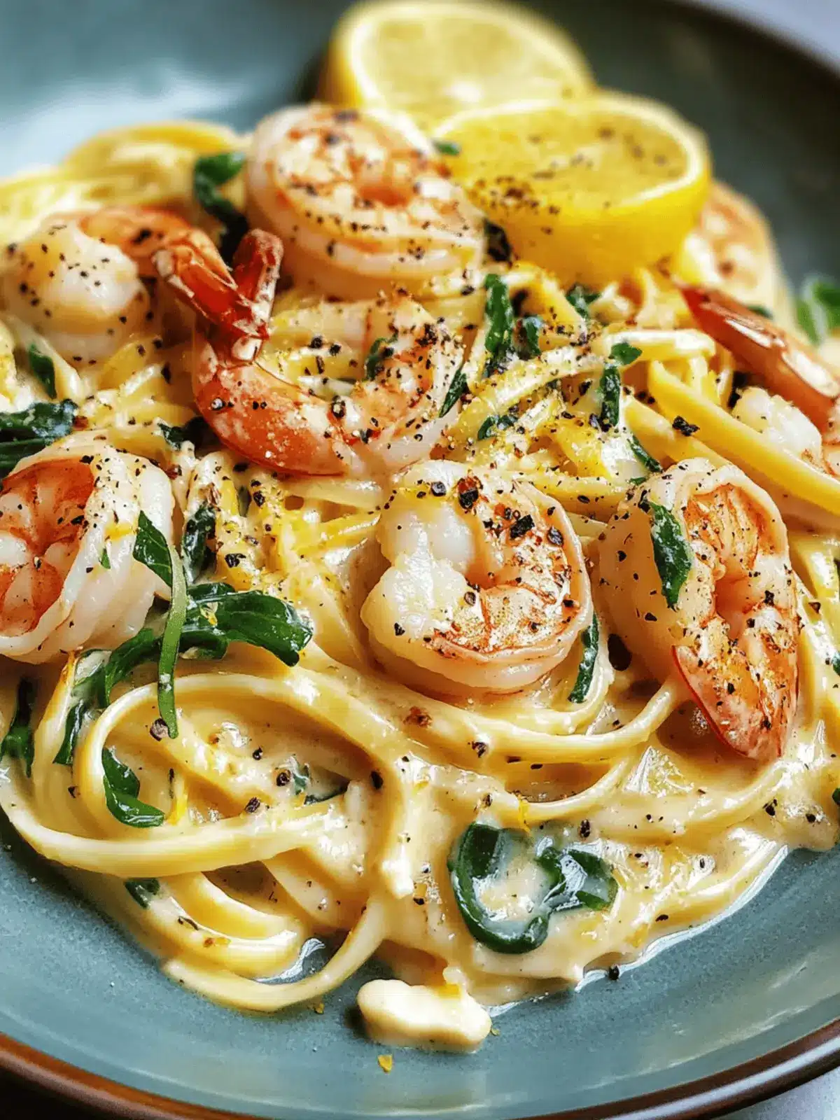 Lemon-Garlic Shrimp Linguine with Fresh Parsley