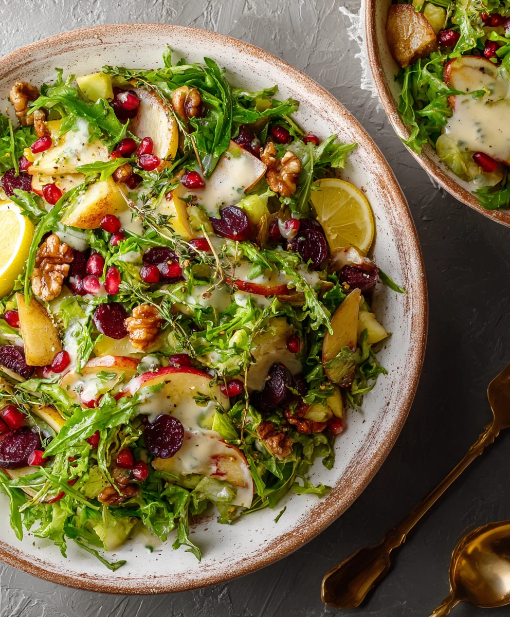 Edible Flower Vegetable Crisp with Lemon-Thyme Vinaigrette