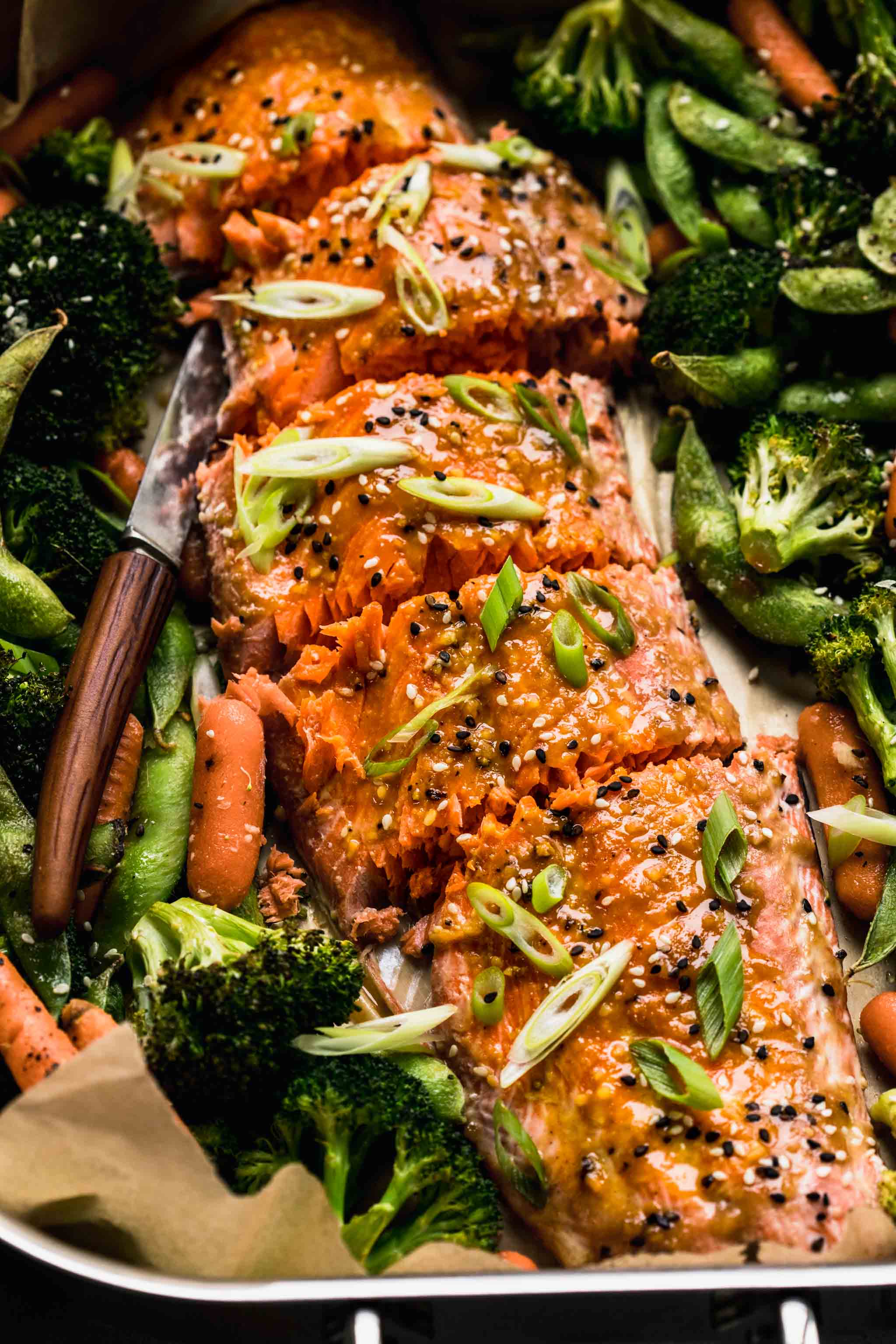 Sheet Pan Miso Salmon with Ginger