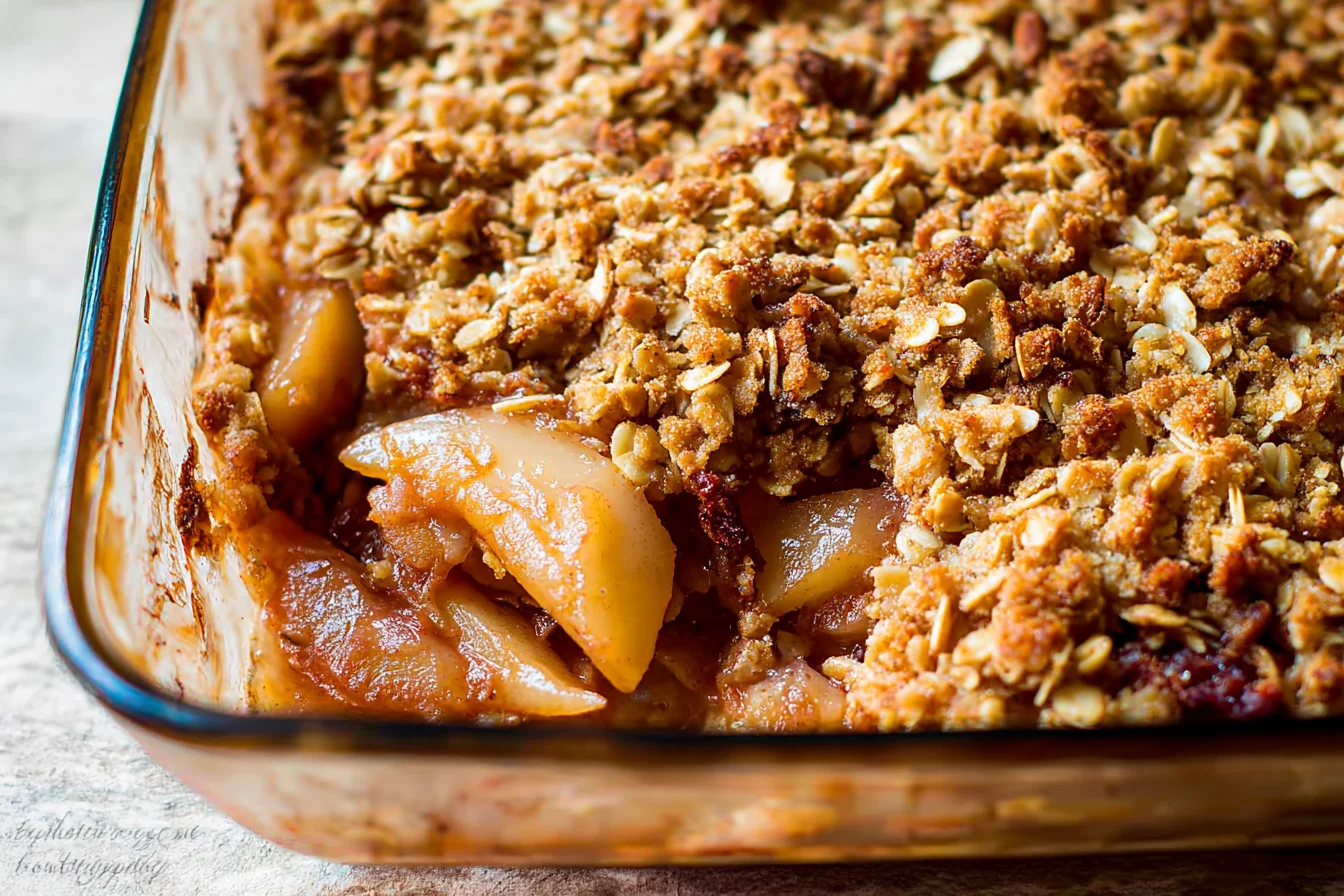 Baked Apple-Pear Crisp with Oat Topping