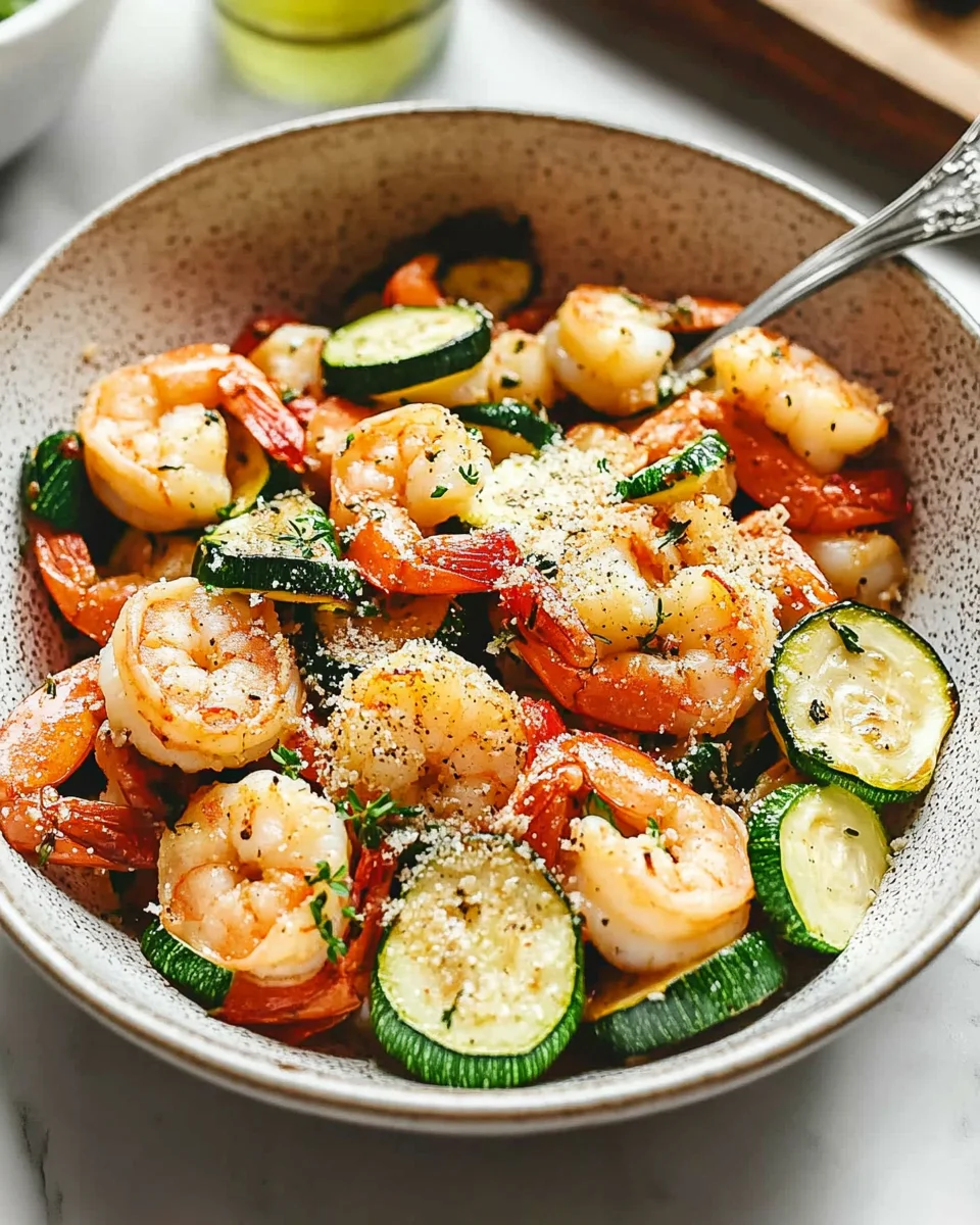 One-Pan Garlic Parmesan Shrimp with Zucchini