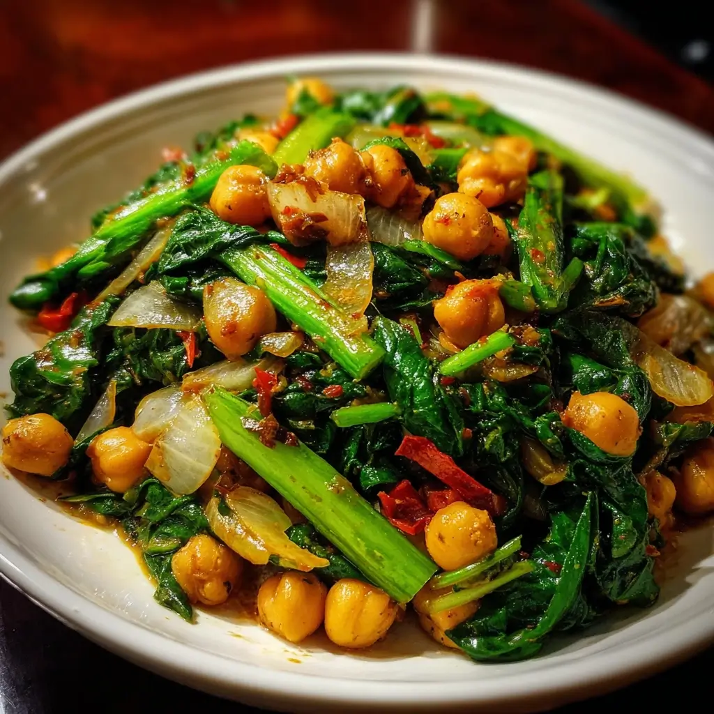 One-Pan Chickpea and Spinach Stir-Fry
