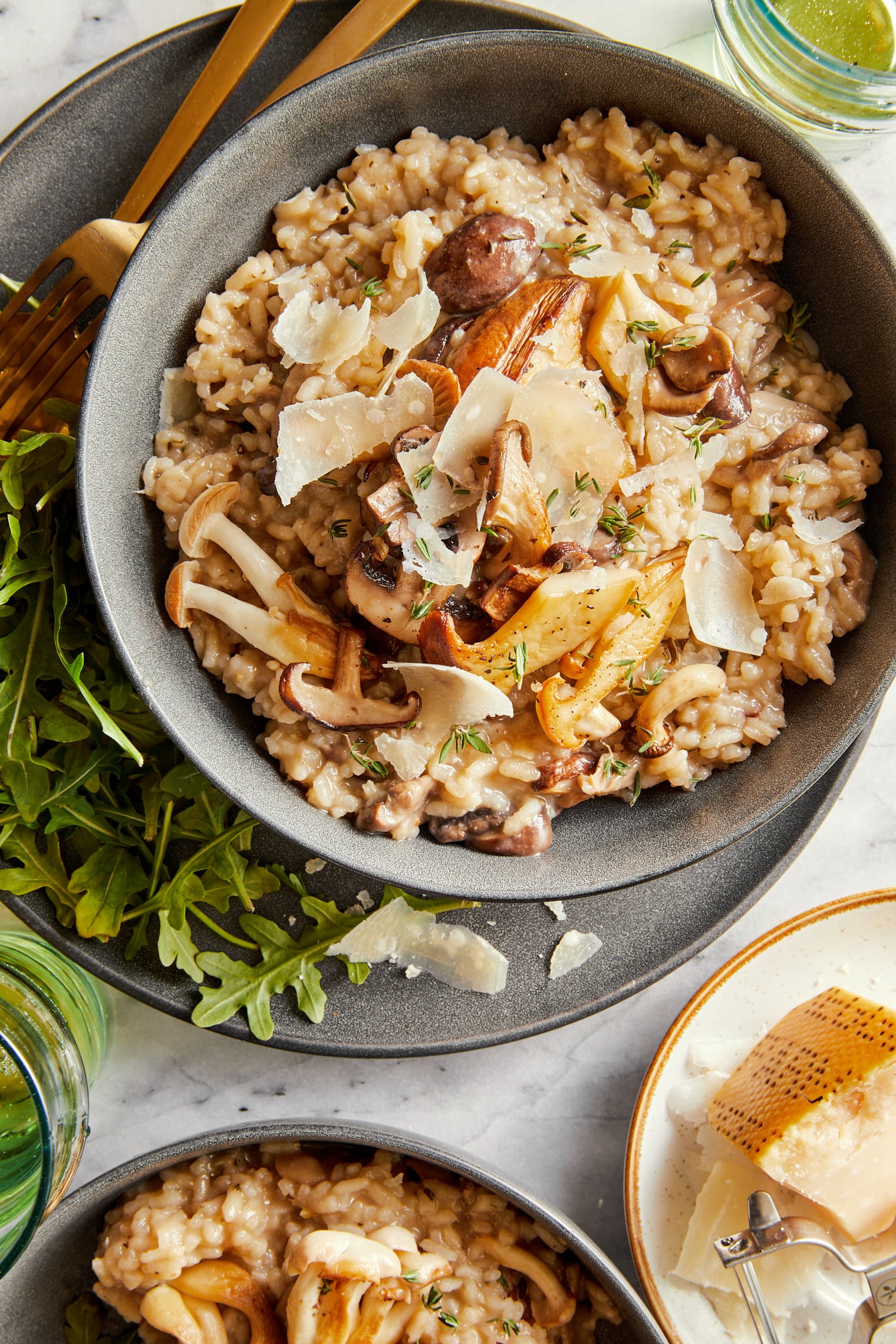 Sautéed Mushroom and Thyme Risotto with White Wine