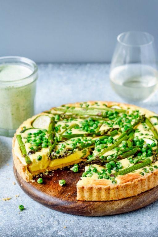 Asparagus and Pea Béchamel Bake