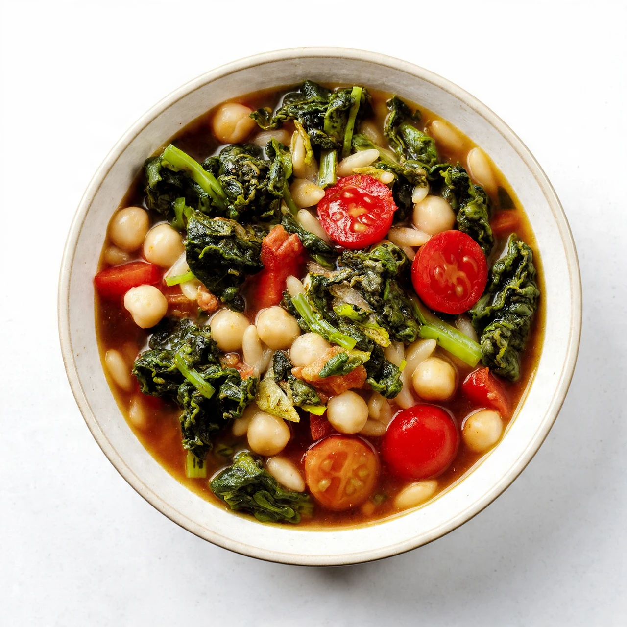 Mustard Greens and Chickpea Stew with Toasted Cumin