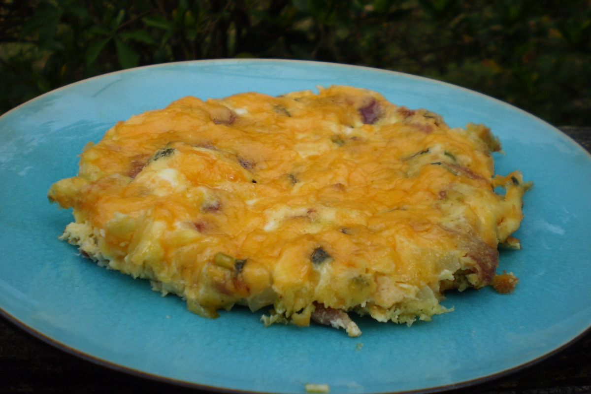 Herb-Scrambled Egg Omelet with Cheddar