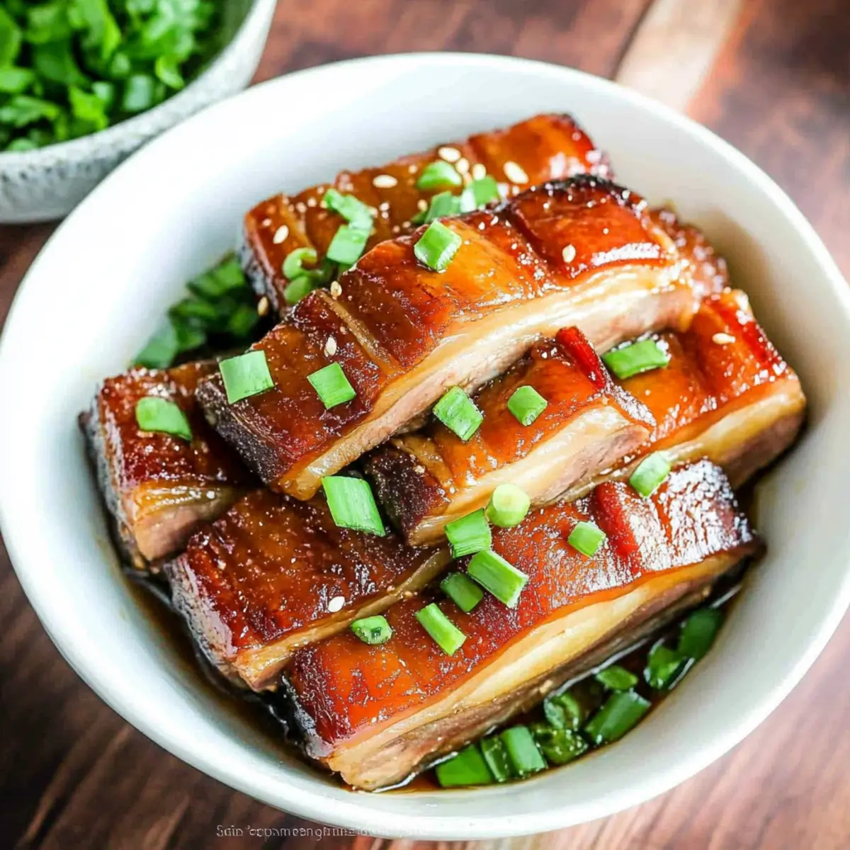 Five-Spice Glazed Pork Belly with Hidden Flavor