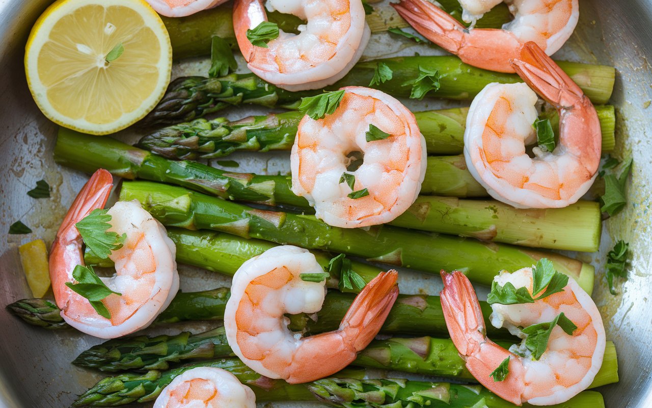 One-Pan Shrimp and Asparagus with Lemon Zest