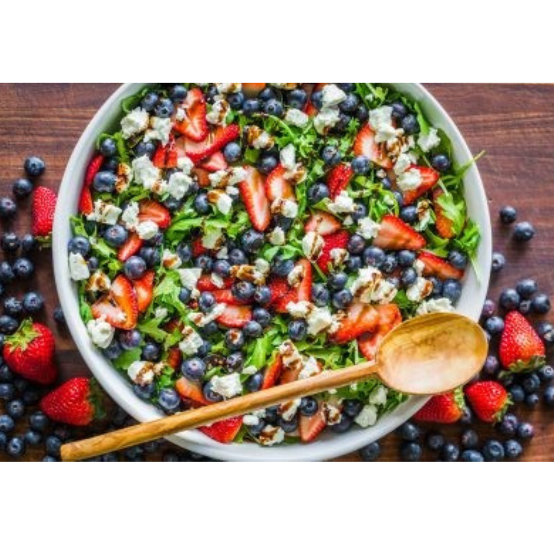 Edible Flower and Arugula Salad with Balsamic Glaze