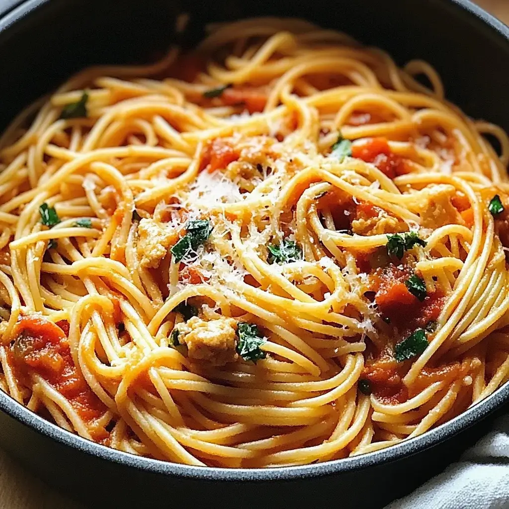 One-Pot Garlic Parmesan Spaghetti