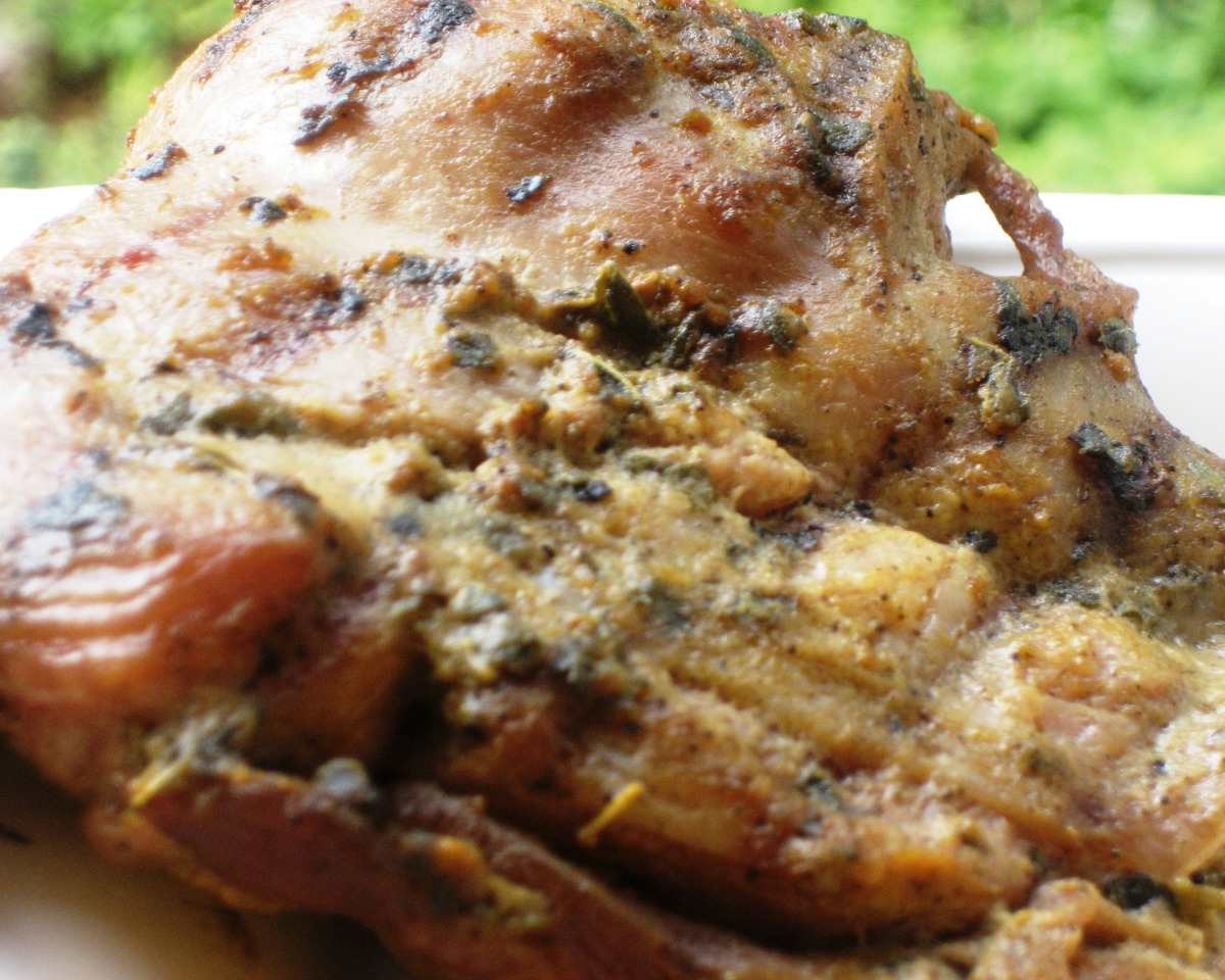 Mustard-Parsley Chicken with Lemon Zest