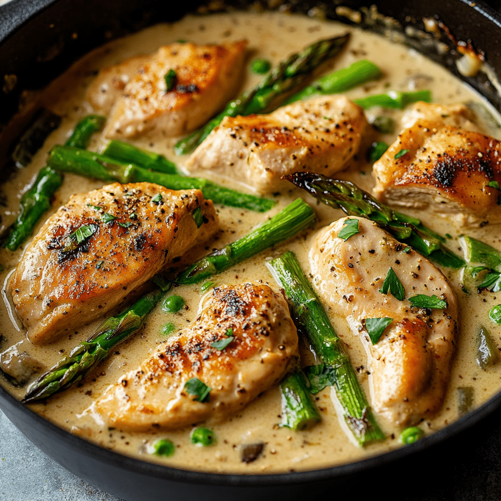 One-Pot Lemon-Glazed Chicken and Asparagus