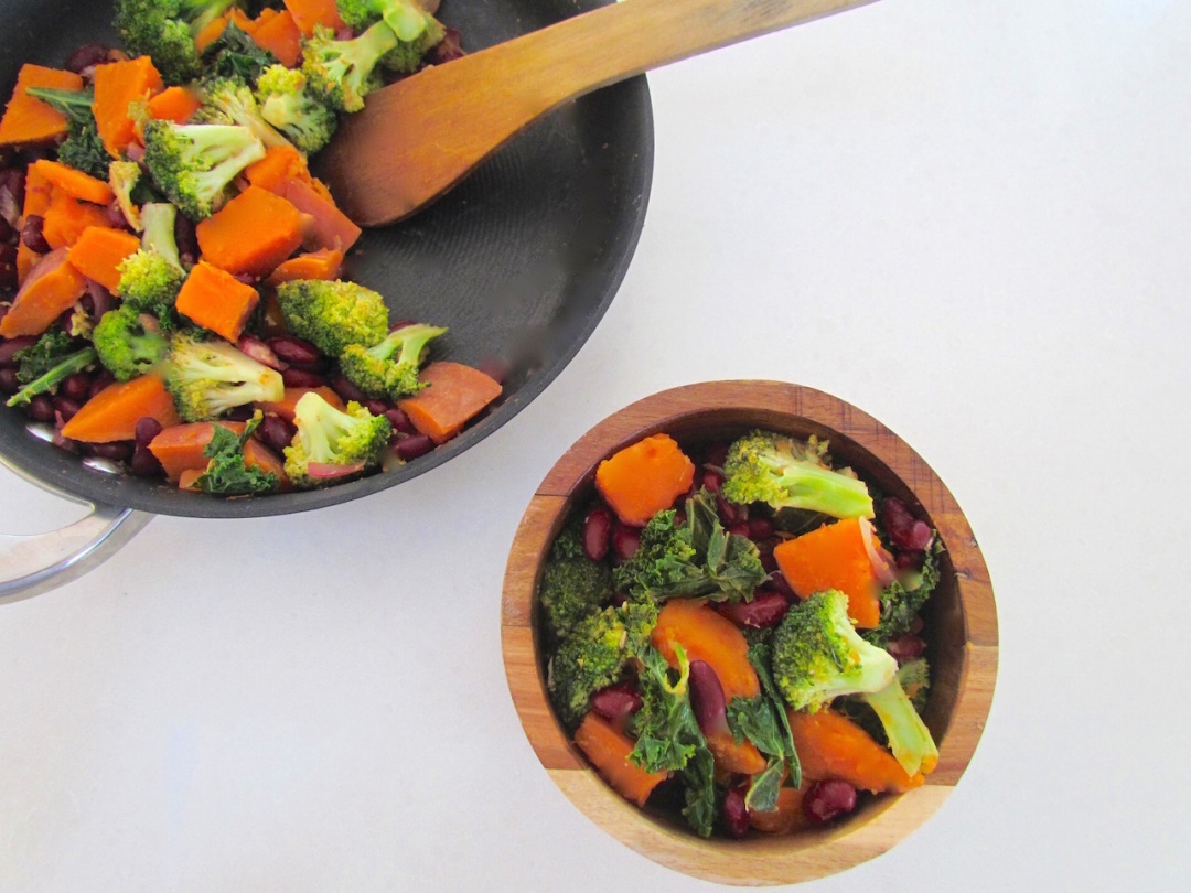 Miso-Glazed Sweet Potato and Kale Stir-Fry