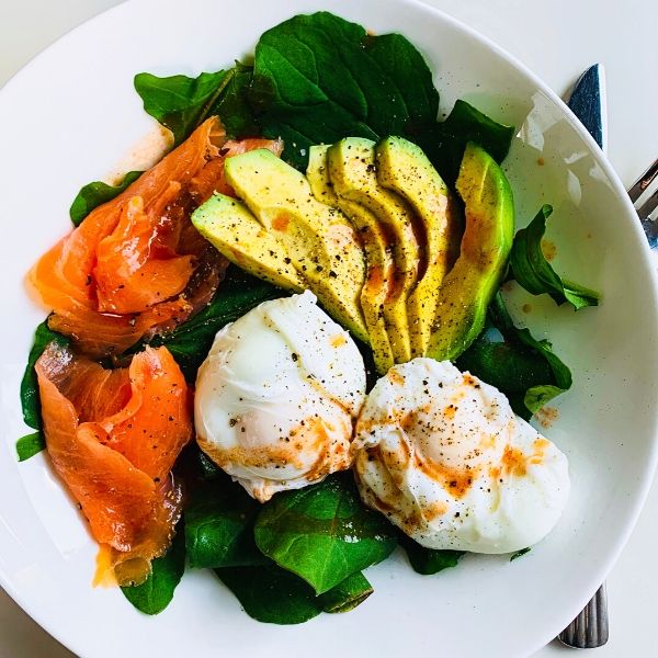 Avocado and Poached Egg Bowl with Smoked Salmon