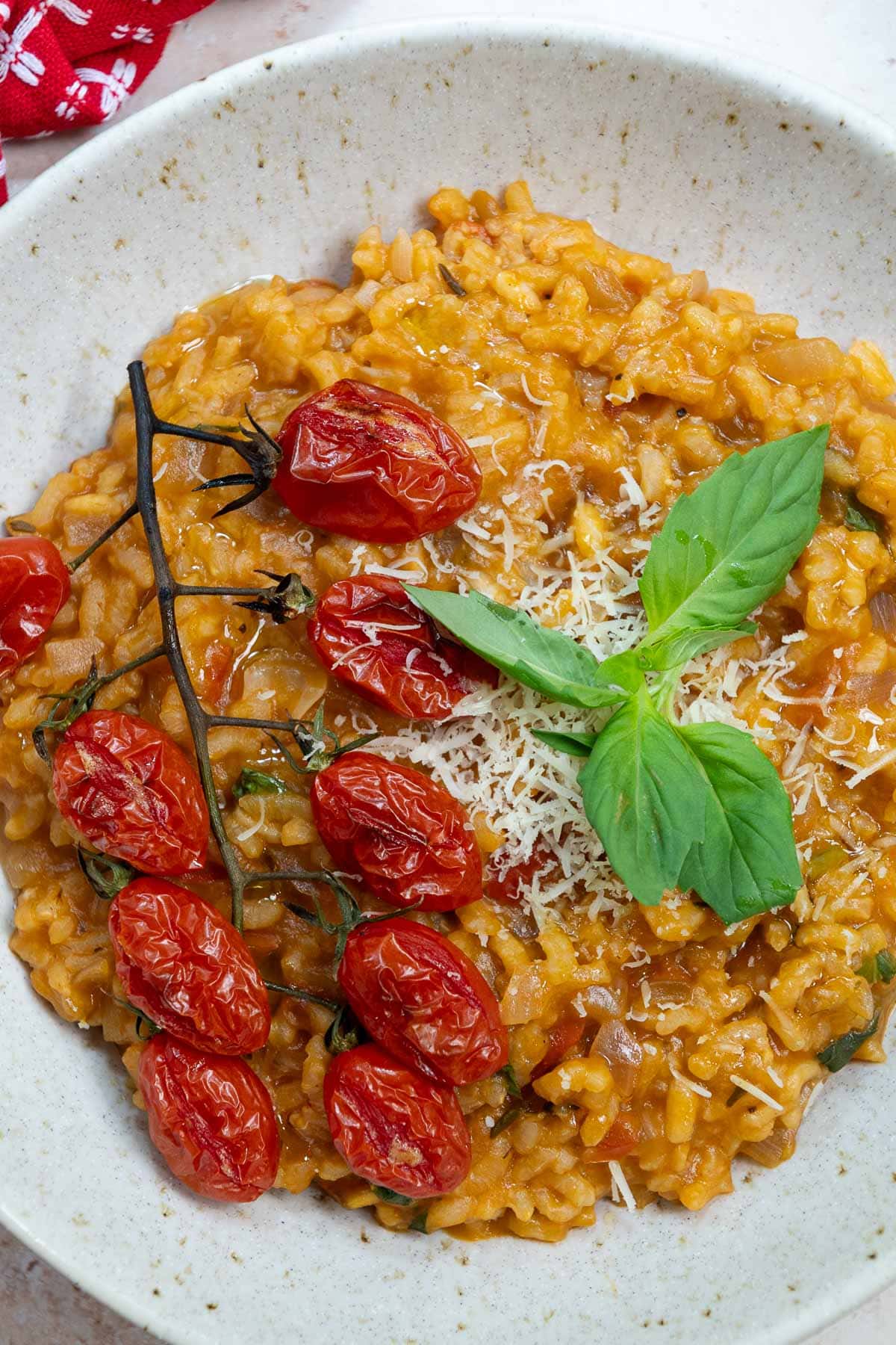 Tomato and Thyme Risotto with Slow-Reduction Broth
