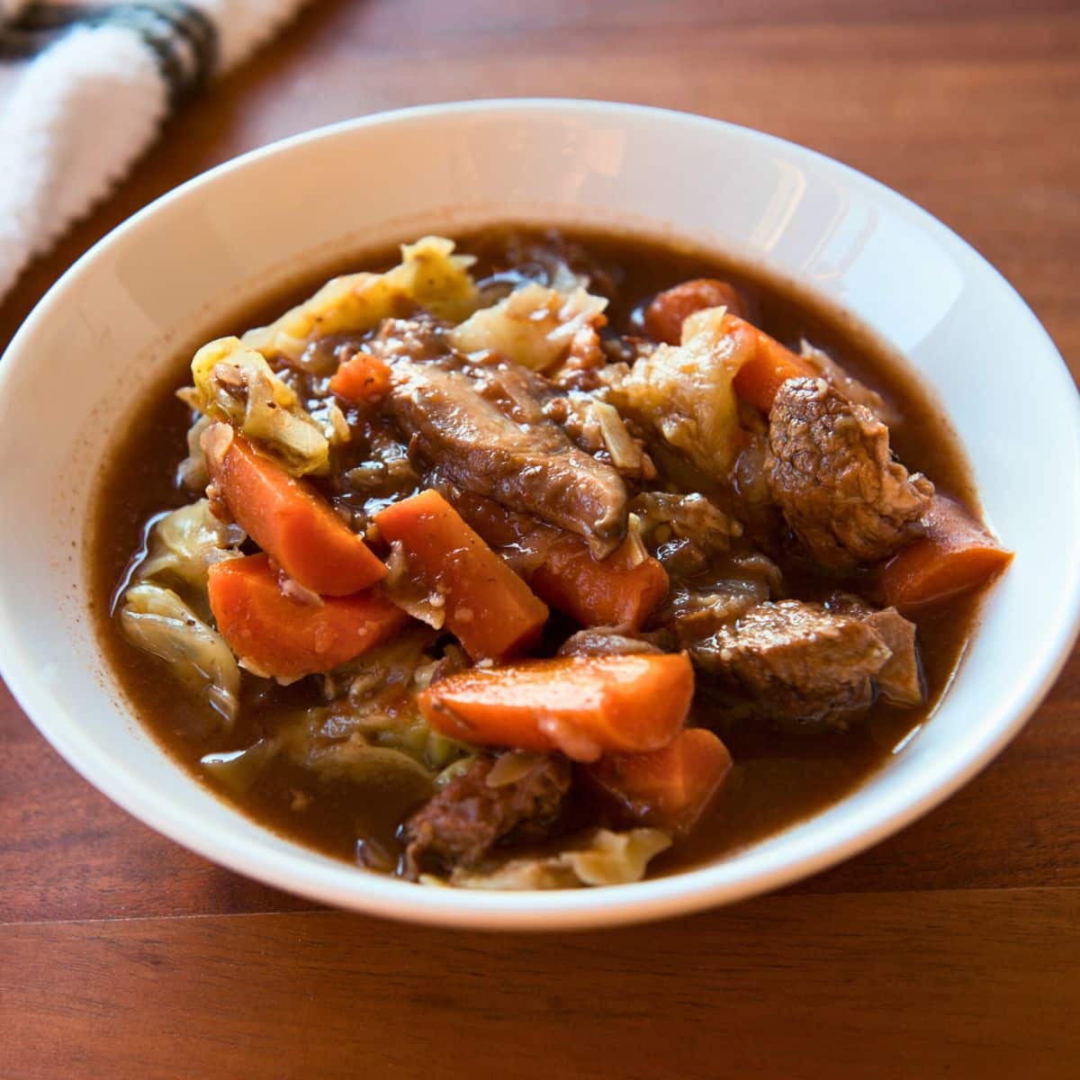Bourguignon-Style Beef Stew with Mushroom Gravy