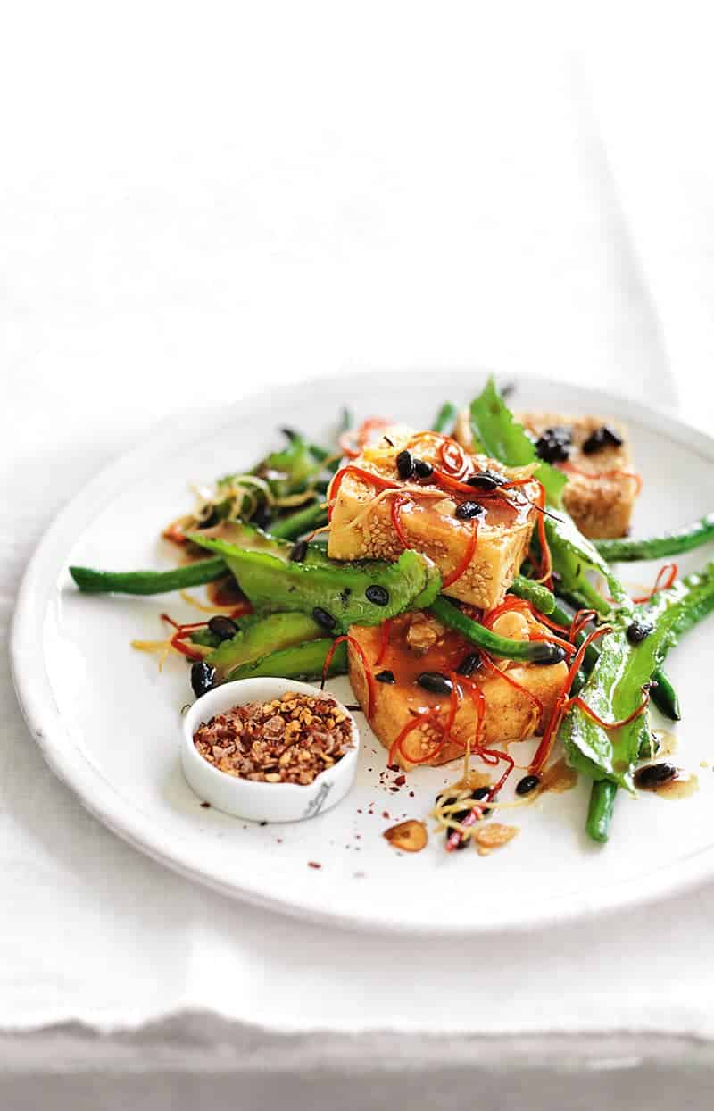 Crispy Tofu Stir-Fry with Black Bean Sauce